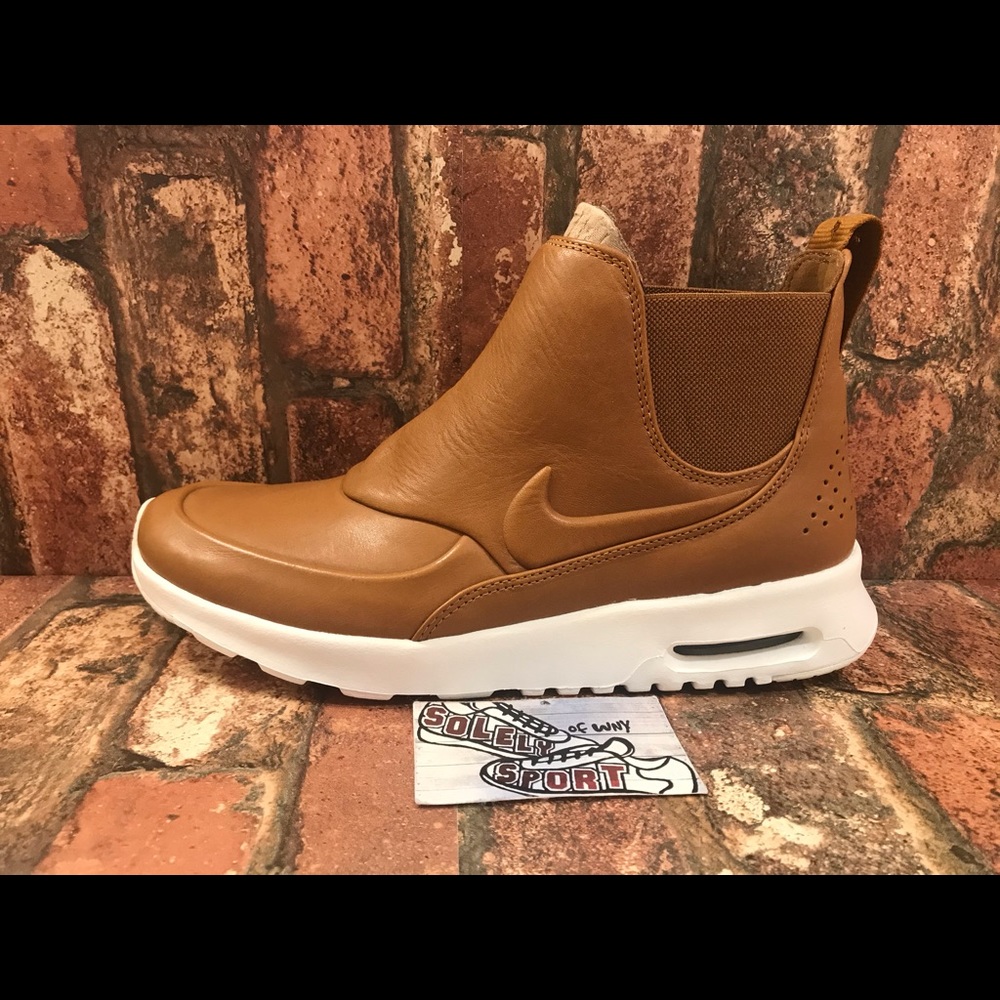 NEW Nike Air Max Thea Mid Sneaker Boot Tan Leather - Picture 6 of 8